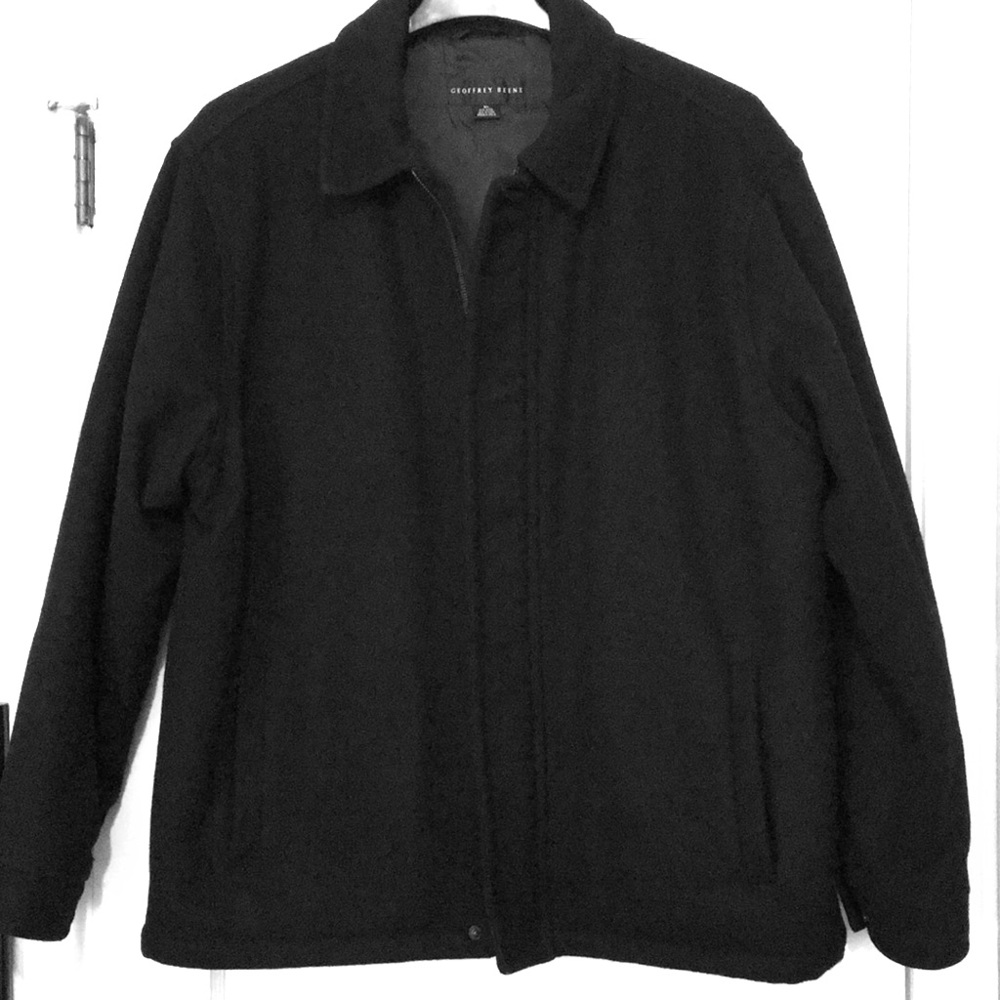 Geoffrey Beene men’s wool zip up coat size XL